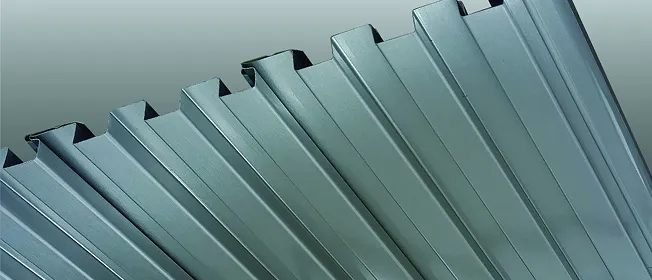 ヘアライン調電気めっき(EG)鋼板スパンドレル