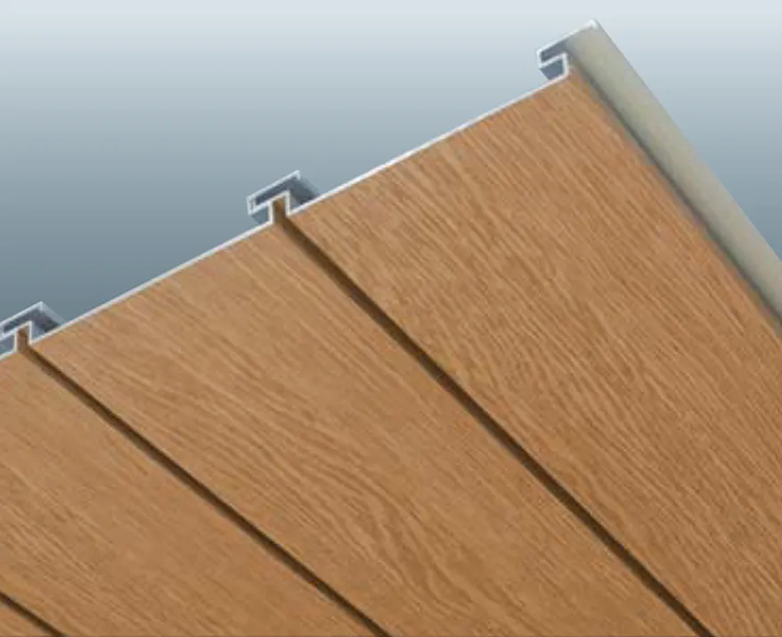 アルミ押出型材ベルビアン化粧シート張りスパンドレル