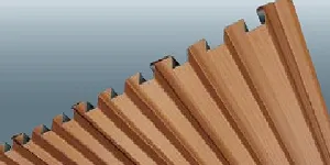 ロールフォーミング 16型 木目調プリント鋼板