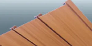 ロールフォーミング8型木目調フッ素焼付塗装スパンドレル